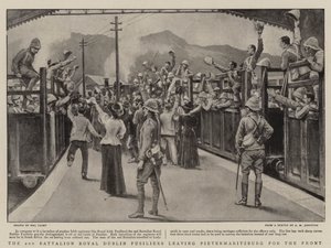 Le 2e bataillon des Royal Dublin Fusiliers quittant Pietermaritzburg pour le front - Walter Stanley Paget